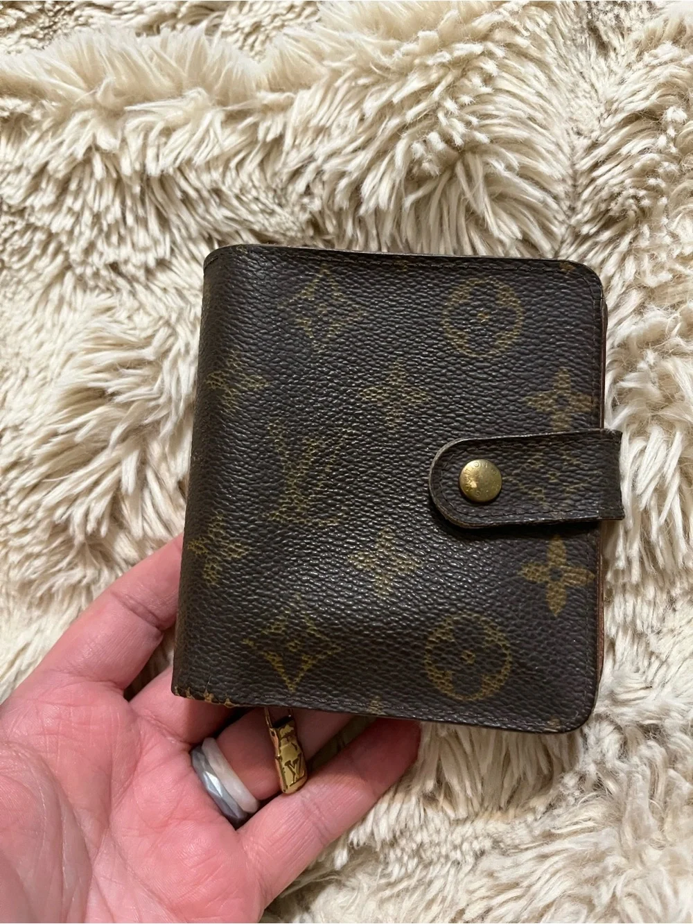 Louis Vuitton Monogram Canvas Card Holder - Dark Brown with Gold Hardware